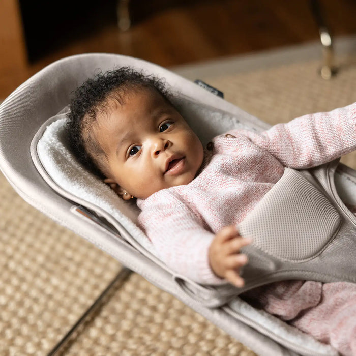 UPPAbaby Mira Lightweight Compact Foldable Baby Bouncer, Grey