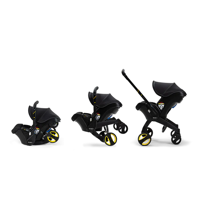 Doona Midnight Edition (Essentials Bag included) + Infant Car Seat Stroller with Base | FOR SAME DAY DELIVERY CALL/Whatsapp 718-998-7373