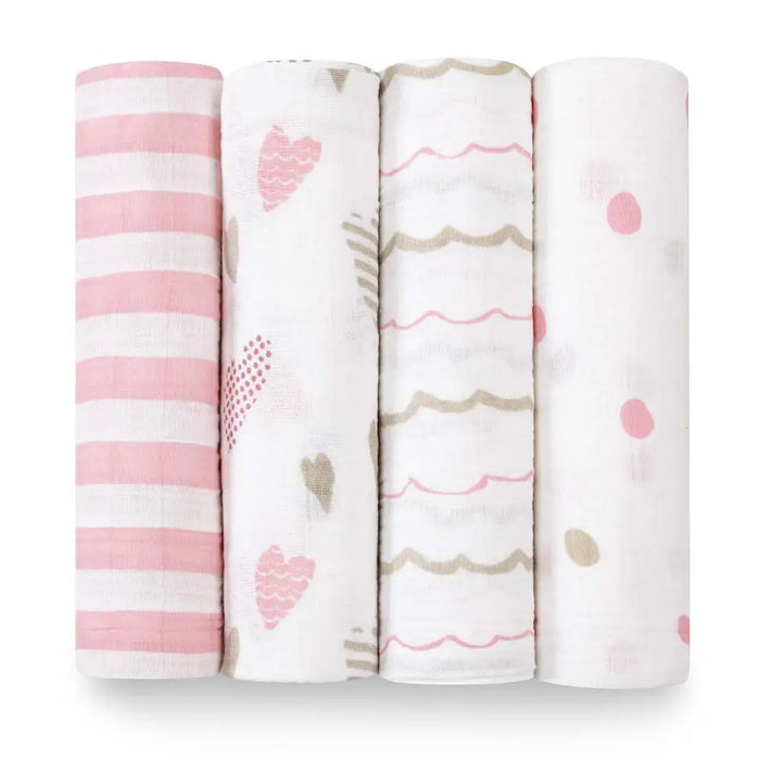 Aden + Anais Boutique Cotton Muslim Swaddle 4Pk - Rockstar