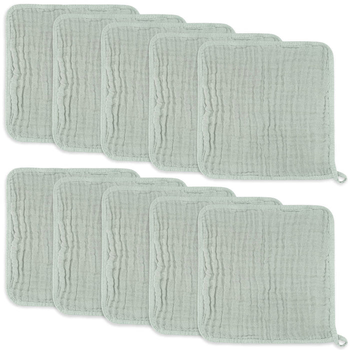 Comfy Cubs Muslin Cotton Baby Washcloths (10 Pack)