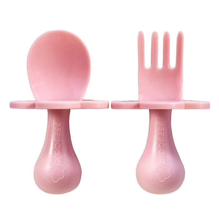 Grabease Fork & Spoon Set Gray