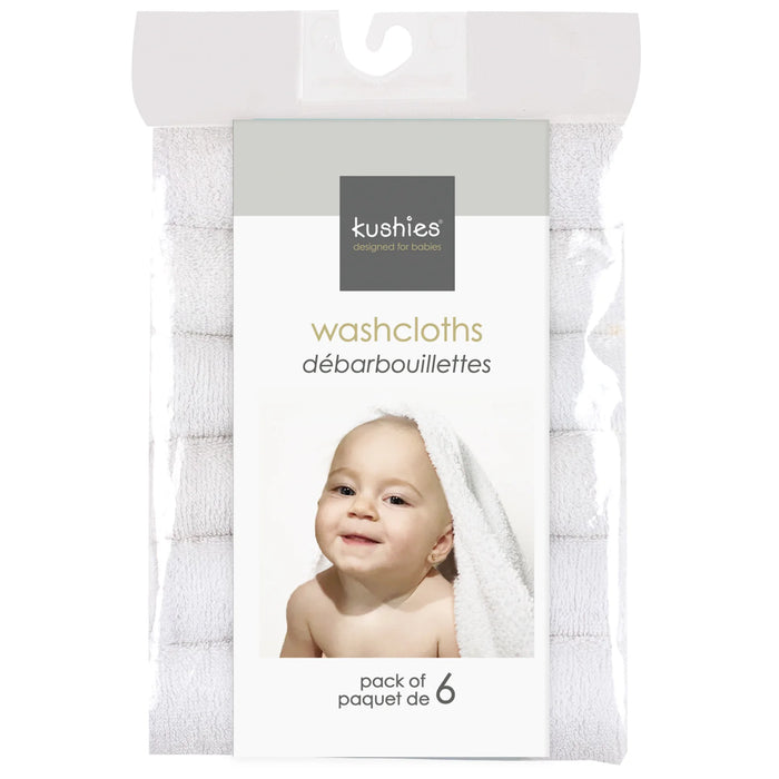 Kushies Wash Cloths 6 Pack