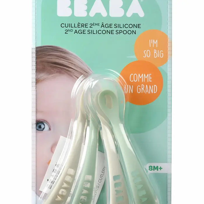 Beaba Toddler's Self-Feeding Silicone Spoons 4pk