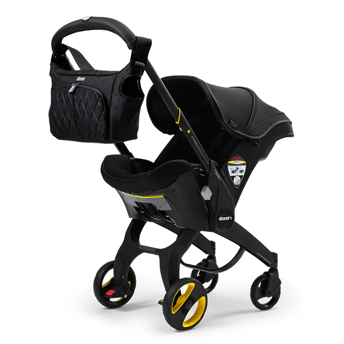 Doona Midnight Edition (Essentials Bag included) + Infant Car Seat Stroller with Base | FOR SAME DAY DELIVERY CALL 718-998-7373