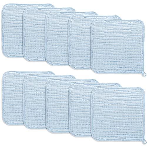 Comfy Cubs Muslin Cotton Baby Washcloths (10 Pack)