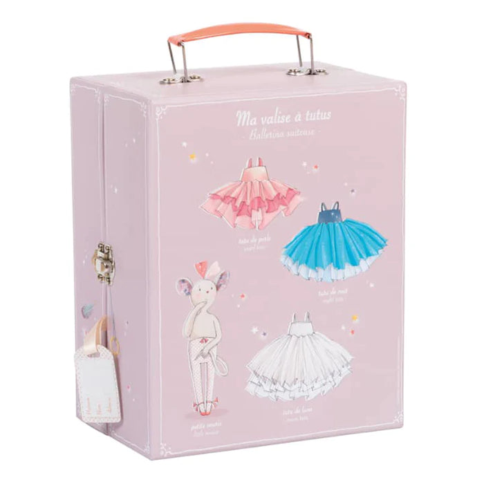 Speedy Monkey, Suitcase - Ballerina Mouse & Tutus in Wardrobe - Doll - Moulin Roty
