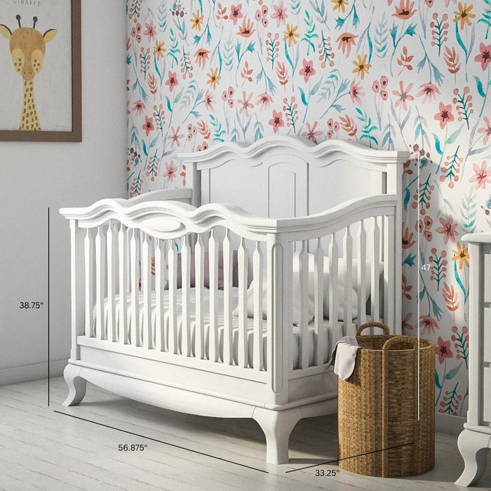Romina Cleopatra Convertible Crib - Solid Back