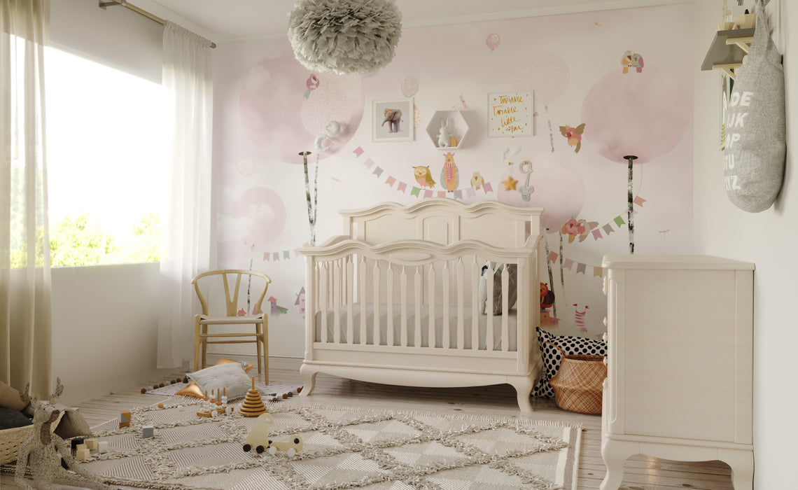 Romina Cleopatra Convertible Crib - Solid Back