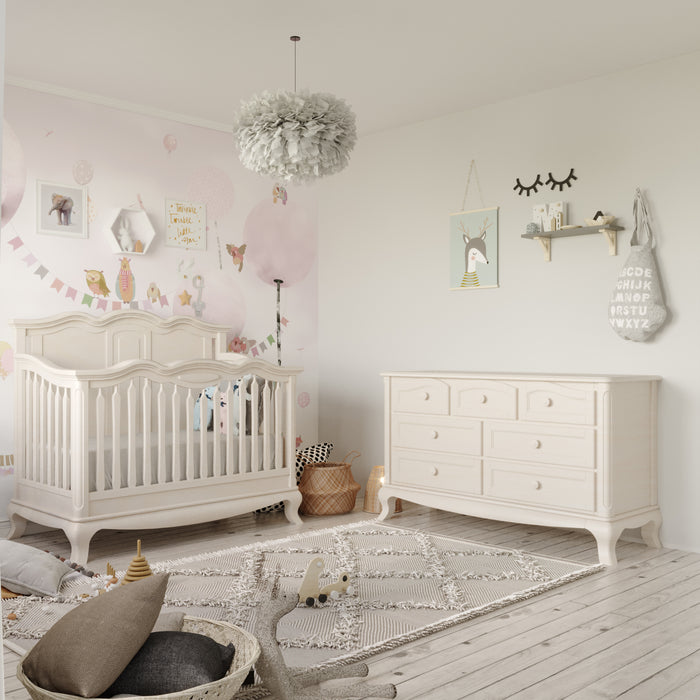 Romina Cleopatra Convertible Crib - Solid Back