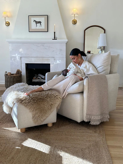 Oilo Ollie: A Chair And A Half - Swivel Nursery Glider with Back Recline Feature