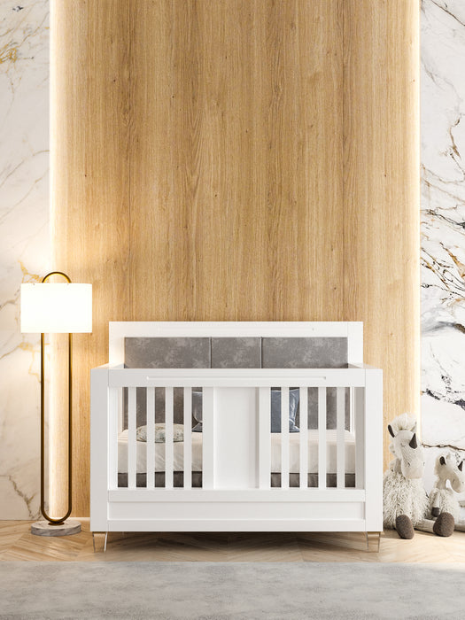 Romina Millenario Convertible Crib with Padded Panel