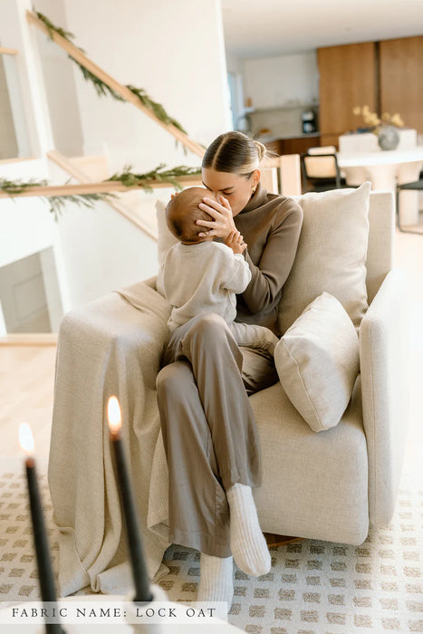 Oilo Ollie: A Chair And A Half - Swivel Nursery Glider with Back Recline Feature