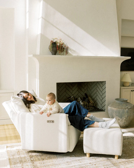 Oilo Ollie: A Chair And A Half - Swivel Nursery Glider with Back Recline Feature