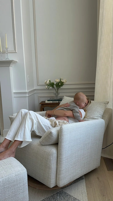 Oilo Ollie: Standard Size - Swivel Nursery Glider with Back Recline Feature