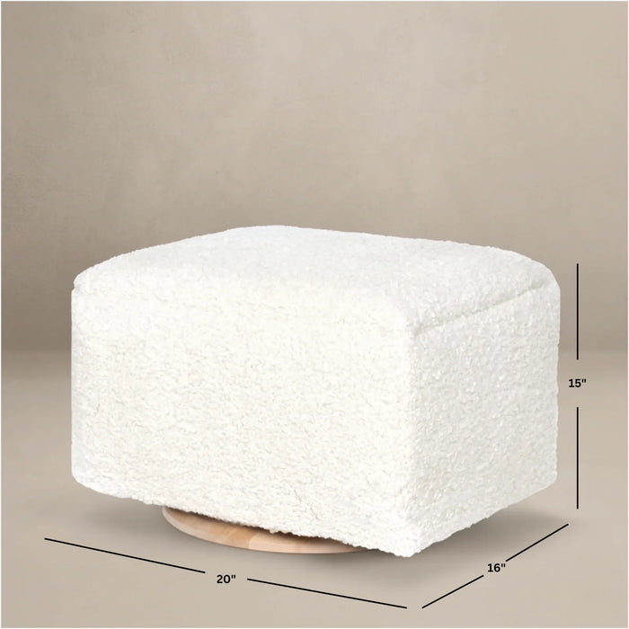 Oilo Stationary Ottoman with Wood Base