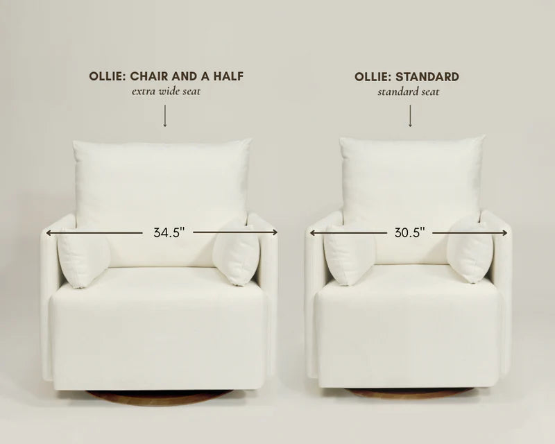 Oilo Ollie: A Chair And A Half - Swivel Nursery Glider with Back Recline Feature