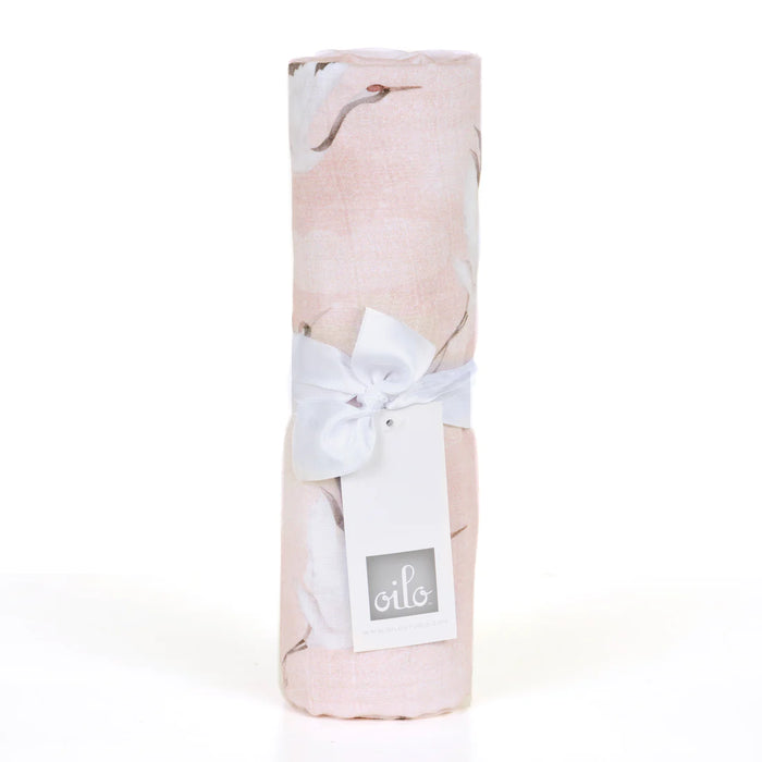 Oilo Crane Swaddle Blanket