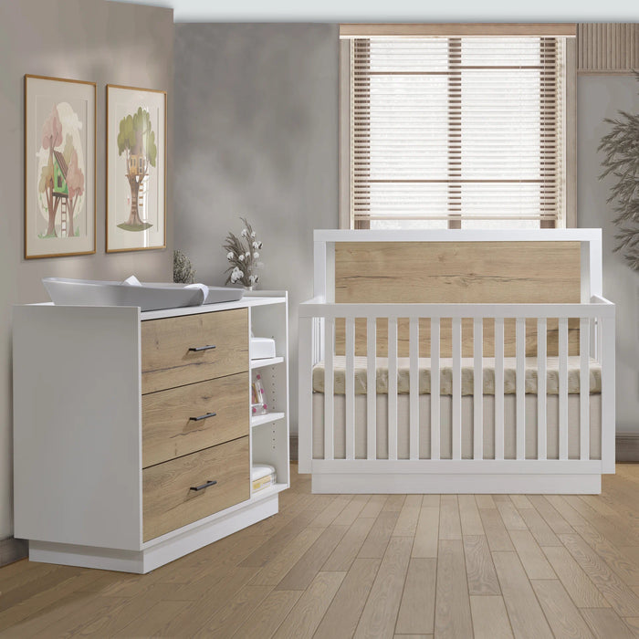 Tulip Tito Convertible Crib + Dresser Set