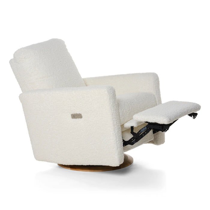 Oilo Flynn Gliding Swivel Nursery Recliner - Sheepskin Cloud