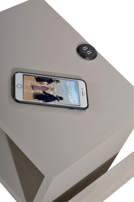 Natart Como Media Night Table