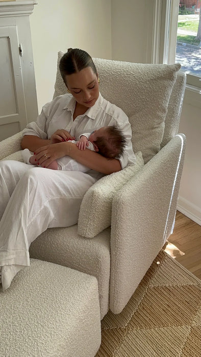 Oilo Ollie: Standard Size - Swivel Nursery Glider with Back Recline Feature