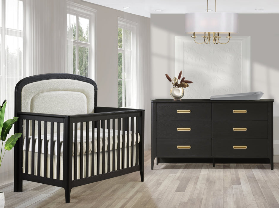 Natart Palo Convertible Crib with Upholstered Panel