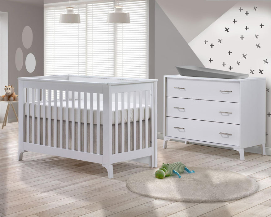 Tulip Metro Convertible Crib + 3 Drawer Dresser Set