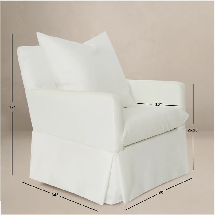 Oilo Zoey – Swivel Nursery Glider - Ivory