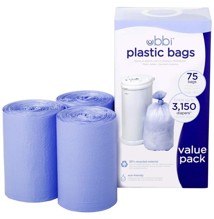 Ubbi Diaper Pail Bags - Value Pack 75Ct.