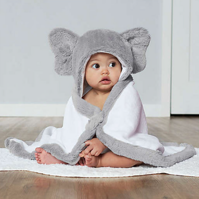 Just Born Elephant Hooded Towel